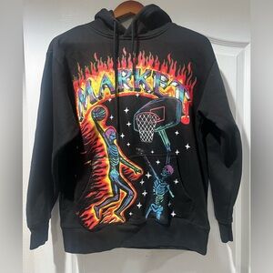 Market Studios Shelly Dumk Pullover Hoodie size S Flame Chinatown Basketball